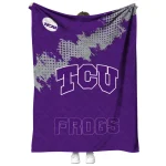 tcu horned frogs paint trail purple quilt blanket best selling
