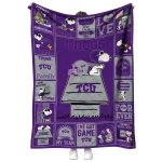 tcu horned frogs snoopy love purple quilt blanket best selling