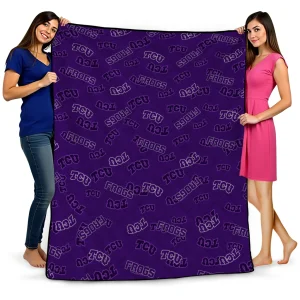 tcu horned frogs solid classic purple quilt blanket best selling