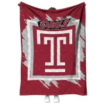 temple owls block border red quilt blanket best selling