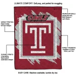 temple owls block border red quilt blanket best selling