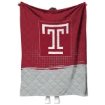 temple owls dot illusion red quilt blanket best selling