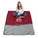 temple owls dot illusion red quilt blanket best selling