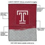 temple owls dot illusion red quilt blanket best selling