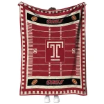 temple owls mickey player red quilt blanket best selling