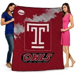 temple owls paint trail red quilt blanket best selling