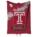 temple owls paint trail red quilt blanket best selling