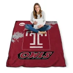 temple owls paint trail red quilt blanket best selling