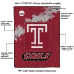 temple owls paint trail red quilt blanket best selling