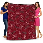 temple owls solid classic red quilt blanket best selling