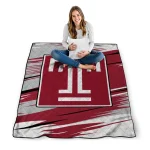 temple owls wild lines red white quilt blanket best selling
