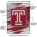 temple owls wild lines red white quilt blanket best selling