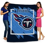 tennessee titans block border navy quilt blanket best selling
