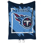 tennessee titans block border navy quilt blanket best selling