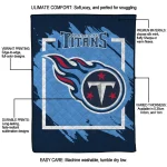 tennessee titans block border navy quilt blanket best selling