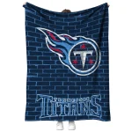 tennessee titans brick grid navy quilt blanket best selling