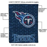 tennessee titans brick grid navy quilt blanket best selling
