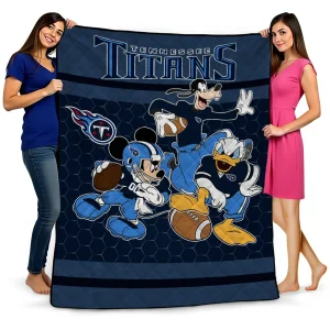 tennessee titans disney football navy quilt blanket best selling