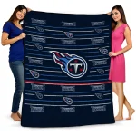 tennessee titans handdrawn stripes navy quilt blanket best selling