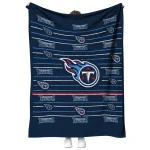tennessee titans handdrawn stripes navy quilt blanket best selling