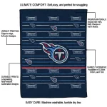 tennessee titans handdrawn stripes navy quilt blanket best selling