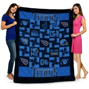 tennessee titans helmet heart navy quilt blanket best selling