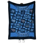 tennessee titans helmet heart navy quilt blanket best selling