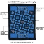 tennessee titans helmet heart navy quilt blanket best selling