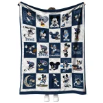 tennessee titans mickey pattern navy white quilt blanket best selling
