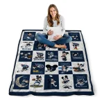 tennessee titans mickey pattern navy white quilt blanket best selling