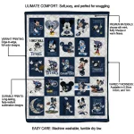 tennessee titans mickey pattern navy white quilt blanket best selling