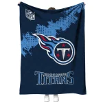 tennessee titans shield badge navy quilt blanket best selling