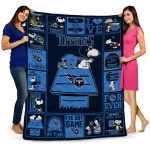 tennessee titans snoopy love navy quilt blanket best selling