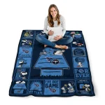 tennessee titans snoopy love navy quilt blanket best selling