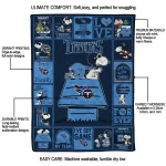 tennessee titans snoopy love navy quilt blanket best selling