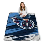 tennessee titans wild lines navy white quilt blanket best selling