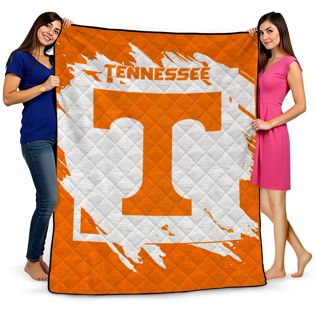 tennessee volunteers block border orange quilt blanket best selling tennessee volunteers block border orange quilt blanket best selling
