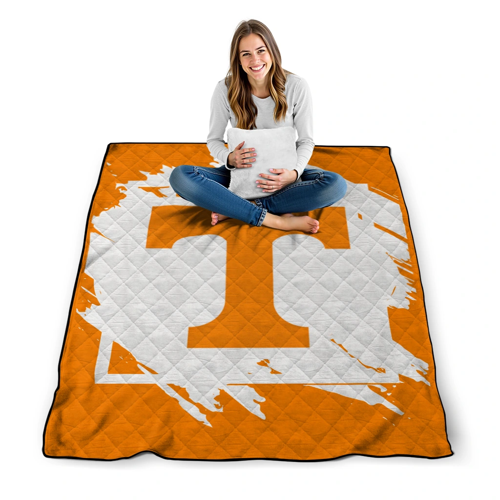 tennessee volunteers block border orange quilt blanket high quality tennessee volunteers block border orange quilt blanket high quality