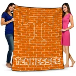 tennessee volunteers brick grid orange quilt blanket best selling