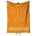 tennessee volunteers brick grid orange quilt blanket best selling