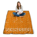 tennessee volunteers brick grid orange quilt blanket best selling