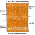 tennessee volunteers brick grid orange quilt blanket best selling