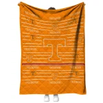 tennessee volunteers handdrawn stripes orange quilt blanket best selling