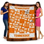 tennessee volunteers helmet heart orange quilt blanket best selling