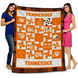 tennessee volunteers helmet heart orange quilt blanket best selling