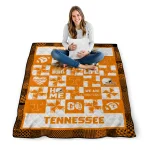 tennessee volunteers helmet heart orange quilt blanket best selling