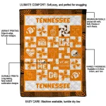 tennessee volunteers helmet heart orange quilt blanket best selling