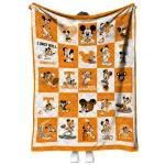 tennessee volunteers mickey mouse motif orange white quilt blanket best selling