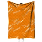 tennessee volunteers sketch lines orange quilt blanket best selling