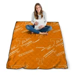 tennessee volunteers sketch lines orange quilt blanket best selling